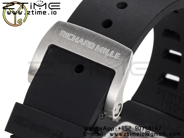 RICHARD MILLERM RM47 Tourbillon PVD YSF Best Edition Samurai Dial on Black Rubber Strap - Super Clone Watch | 1:1 Best Version