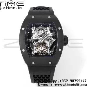 RICHARD MILLERM RM027 Rafael Nadal Black Ceramic Tourbillon YSF Best Edition on Rubber Strap - Super Clone Watch | 1:1 Best Version