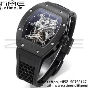RICHARD MILLERM RM027 Rafael Nadal Black Ceramic Tourbillon YSF Best Edition on Rubber Strap - Super Clone Watch | 1:1 Best Version