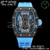 RICHARD MILLERM RM53-02 Tourbillon Carbon YSF Best Edition Cadran Squelette sur Bracelet Caoutchouc Bleu - Super Clone Watch | 1:1 Best Version