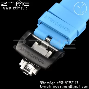 RICHARD MILLERM RM53-02 Tourbillon Carbon YSF Best Edition Skeleton Dial on Blue Rubber Strap - Super Clone Watch | 1:1 Best Version