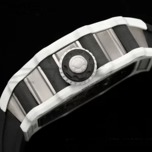 RICHARD MILLERM RM21-02 Tourbillon NTPT RMF Best Edition Skeleton Dial on Black Rubber Strap - Super Clone Watch | 1:1 Best Version
