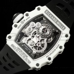RICHARD MILLERM RM21-02 Tourbillon NTPT RMF Best Edition Skeleton Dial on Black Rubber Strap - Super Clone Watch | 1:1 Best Version