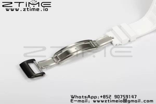 RICHARD MILLERM RM35-02 RM3502 Real Red NTPT RMF 1:1 Best Edition Skeleton Cadran negru pe curea de cauciuc alb RMUL2 - Super Clone Watch | 1:1 Best Version