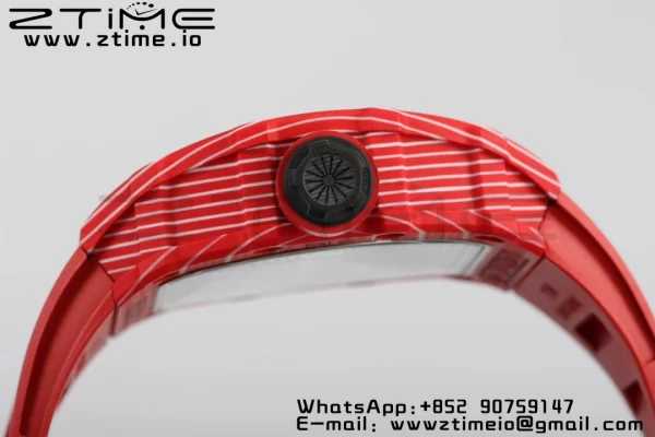 RICHARD MILLERM RM35-02 RM3502 Real Red NTPT RMF 1:1 Best Edition Skeleton Black Dial on Red Rubber Strap RMUL2 - Super Clone Watch | 1:1 Best Version