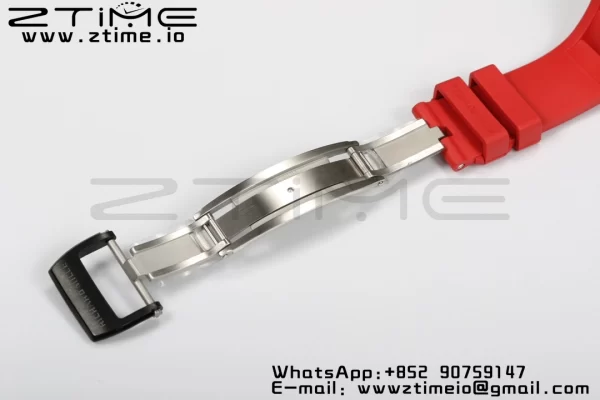 RICHARD MILLERM RM35-02 RM3502 Real Red NTPT RMF 1:1 Best Edition Skeleton Black Dial on Red Rubber Strap RMUL2 - Super Clone Watch | 1:1 Best Version