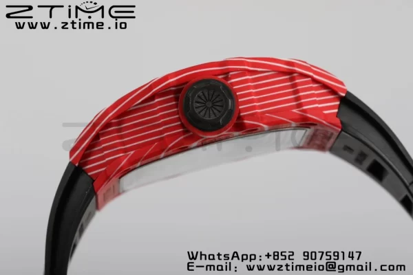 RICHARD MILLERM RM35-02 RM3502 Real Red NTPT RMF 1:1 Best Edition Skeleton Black Dial on Black Rubber Strap RMUL2 - Super Clone Watch | 1:1 Best Version