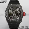 RICHARD MILLERM RM35-02 RM3502 Real NTPT RMF 1:1 Best Edition Skeleton Cadran negru pe curea de cauciuc negru RMUL2 - Super Clone Watch | 1:1 Best Version