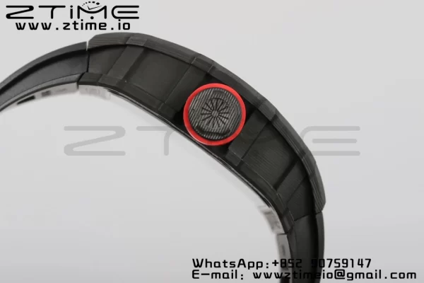 RICHARD MILLERM RM35-02 RM3502 Real NTPT RMF 1:1 Best Edition Skeleton Black Dial on Black Rubber Strap RMUL2 - Super Clone Watch | 1:1 Best Version