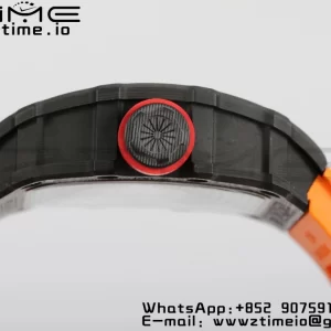 RICHARD MILLERM RM35-02 RM3502 Real NTPT RMF 1:1 Best Edition Skeleton Black Dial on Orange Rubber Strap RMUL2 - Super Clone Watch | 1:1 Best Version