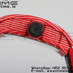 RICHARD MILLERM RM35-02 RM3502 Real Red NTPT RMF 1:1 Best Edition Skeleton Black Dial on Red Nylon Strap RMUL2 - Super Clone Watch | 1:1 Best Version