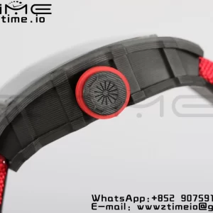 RICHARD MILLERM RM35-02 RM3502 Real NTPT RMF 1:1 Best Edition Skeleton Cadran negru pe curea de nylon roșu RMUL2 - Super Clone Watch | 1:1 Best Version