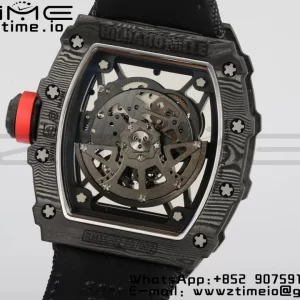 RICHARD MILLERM RM35-02 RM3502 Real NTPT RMF 1:1 Best Edition Skeleton Cadran negru pe curea de nylon negru RMUL2 - Super Clone Watch | 1:1 Best Version