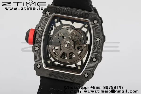 RICHARD MILLERM RM35-02 RM3502 Real NTPT RMF 1:1 Best Edition Skeleton Cadran negru pe curea de nylon negru RMUL2 - Super Clone Watch | 1:1 Best Version