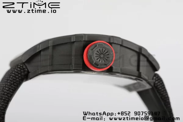 RICHARD MILLERM RM35-02 RM3502 Real NTPT RMF 1:1 Best Edition Skeleton Cadran negru pe curea de nylon negru RMUL2 - Super Clone Watch | 1:1 Best Version