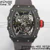 RICHARD MILLERM RM35-02 RM3502 Real NTPT RMF 1:1 Best Edition Skeleton Cadran negru pe curea de nylon gri RMUL2 - Super Clone Watch | 1:1 Best Version