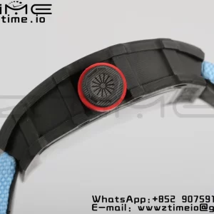 RICHARD MILLERM  RM35-02 RM3502 Real NTPT RMF 1:1 Best Edition Skeleton Black Dial on Blue  Nylon Strap RMUL2 - Super Clone Watch | 1:1 Best Version