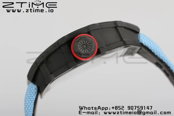 RICHARD MILLERM  RM35-02 RM3502 Real NTPT RMF 1:1 Best Edition Skeleton Black Dial on Blue  Nylon Strap RMUL2 - Super Clone Watch | 1:1 Best Version