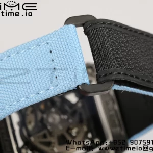 RICHARD MILLERM  RM35-02 RM3502 Real NTPT RMF 1:1 Best Edition Skeleton Black Dial on Blue  Nylon Strap RMUL2 - Super Clone Watch | 1:1 Best Version