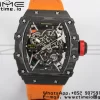RICHARD MILLERM RM35-02 RM3502 Real NTPT RMF 1:1 Mejor Edición Esqueleto Esfera Negra con Correa de Nylon Naranja RMUL2 - Super Clone Watch | 1:1 Mejor Versión