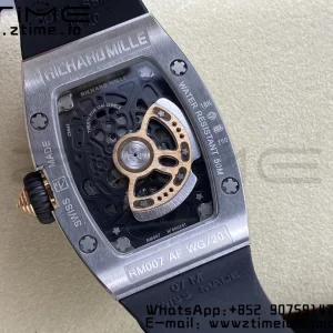 RICHARD MILLERM RM007 RM07-01 SS BBA Best Edition Black dial with on Black Rubber Strap - Super Clone Watch | 1:1 Best Version