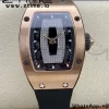 RICHARD MILLERM RM007 RM07-01 RG BBA ベストエディション ブラックダイアル、ダイヤモンドセンター、ブラックラバーストラップ - スーパークローンウォッチ｜1:1 ベストバージョン