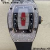 RICHARD MILLERM RM007 RM07-01 SS BBA Best Edition Black dial with diamond centre on Black Rubber Strap - Super Clone Watch | 1:1 Best Version