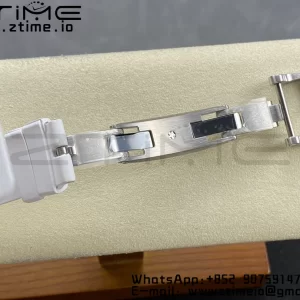 RICHARD MILLERM RM007 RM07-01 SS BBA Best Edition Μαύρο καντράν με διαμαντένιο κέντρο σε λευκό καουτσούκ λουράκι - Super Clone Watch | 1:1 Best Version