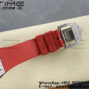 RICHARD MILLERM RM007 RM07-01 SS BBA Best Edition ブラックダイアル、ダイヤモンドセンター、レッドラバーストラップ - スーパークローンウォッチ｜1:1ベストバージョン