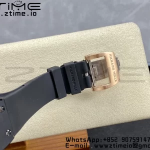 RICHARD MILLERM RM007 RM07-01 Black  Ceramic BBA Best Edition Black  dial with diamond centre on Black Rubber Strap - Super Clone Watch | 1:1 Best Version