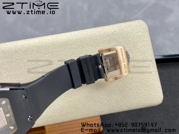 RICHARD MILLERM RM007 RM07-01 Black  Ceramic BBA Best Edition Black  dial with diamond centre on Black Rubber Strap - Super Clone Watch | 1:1 Best Version