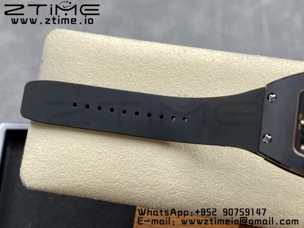 RICHARD MILLERM RM007 RM07-01 Black  Ceramic BBA Best Edition Black  dial with diamond centre on Black Rubber Strap - Super Clone Watch | 1:1 Best Version