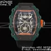 RICHARD MILLERM RM21-02 Tourbillon NTPT RMF Best Edition Skeleton Dial på sort nylonrem - Super Clone Watch | 1:1 Best Version