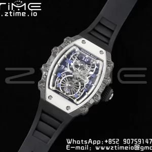 RICHARD MILLERM RM21-01 SS Tourbillon RMF Best Edition Skeleton Dial on Black Rubber Strap - Super Clone Watch | 1:1 Best Version