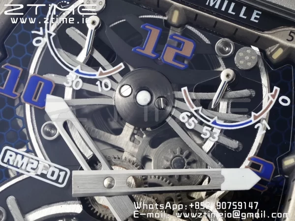 RICHARD MILLERM RM21-01 SS Tourbillon RMF Best Edition Skeleton Dial on Black Rubber Strap - Super Clone Watch | 1:1 Best Version