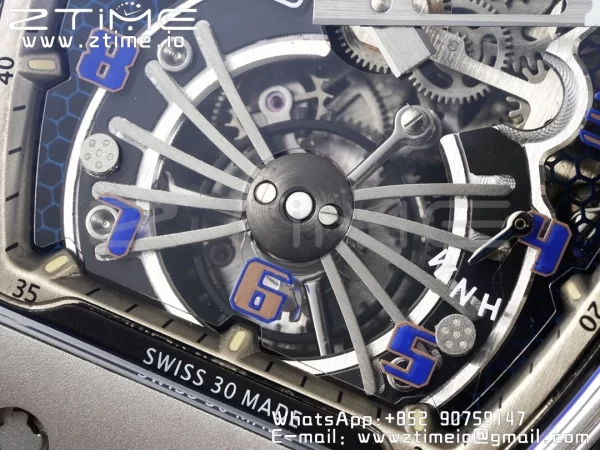 RICHARD MILLERM RM21-01 SS Tourbillon RMF Best Edition Skeleton Dial on Black Rubber Strap - Super Clone Watch | 1:1 Best Version