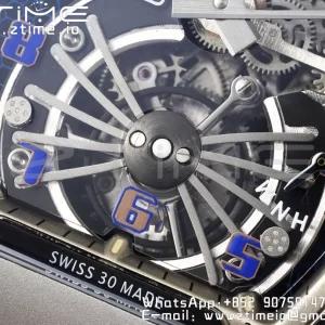 RICHARD MILLERM RM21-01 SS Tourbillon RMF Best Edition Skeleton Dial on White Rubber Strap - Super Clone Watch | 1:1 Best Version