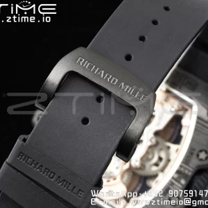 RICHARD MILLERM RM21-01 RG Tourbillon RMF Best Edition Skeleton Dial pe curea de cauciuc negru - Super Clone Watch | 1:1 Best Version