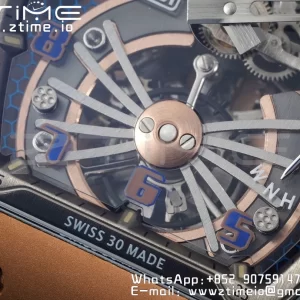 RICHARD MILLERM RM21-01 RG Tourbillon RMF Best Edition Skeleton Dial on White Rubber Strap - Super Clone Watch | 1:1 Best Version
