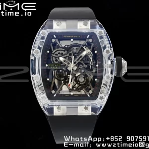 RICHARD MILLERM RM035 RM35-01 Transparent RMF Best Edition Skeleton Dial on Black Rubber Strap Clone RMUL2 - Super Clone Watch | 1:1 Best Version
