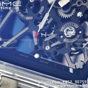RICHARD MILLERM RM035 RM35-01 Transparent RMF ベストエディション スケルトンダイヤル ブラックラバーストラップ クローン RMUL2 - スーパークローンウォッチ｜1:1 ベストバージョン