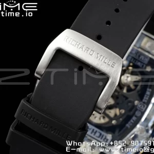 RICHARD MILLERM RM035 RM35-01 Transparent RMF ベストエディション スケルトンダイヤル ブラックラバーストラップ クローン RMUL2 - スーパークローンウォッチ｜1:1 ベストバージョン