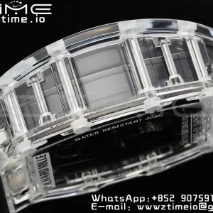 RICHARD MILLERM RM035 RM35-01 Transparent RMF ベストエディション スケルトンダイヤル ブラックラバーストラップ クローン RMUL2 - スーパークローンウォッチ｜1:1 ベストバージョン