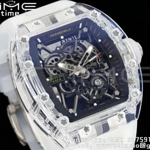 RICHARD MILLERM RM035 RM35-01 Transparent RMF Best Edition Skeleton Dial on Translucent Rubber Strap Clone RMUL2 - スーパークローンウォッチ｜1:1ベストバージョン