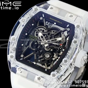 RICHARD MILLERM RM035 RM35-01 Transparent RMF Best Edition Skeleton Dial on Translucent Rubber Strap Clone RMUL2 - スーパークローンウォッチ｜1:1ベストバージョン