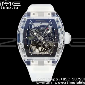 RICHARD MILLERM RM035 RM35-01 Transparent RMF Best Edition Skeleton Dial on Translucent Rubber Strap Clone RMUL2 - Super Clone Watch | 1:1 Best Version