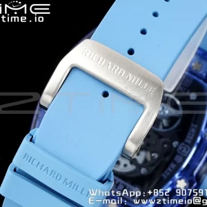 RICHARD MILLERM RM035 RM35-01 Blue Transparent RMF Best Edition Skeleton Dial on Blue Rubber Strap Clone RMUL2 - Super Clone Watch | 1:1 Best Version