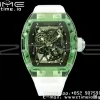 RICHARD MILLERM RM035 RM35-01 Green Transparent RMF Best Edition Skeleton Dial on Translucent Rubber Strap Clone RMUL2 - Super Clone Watch | 1:1 Best Version