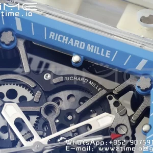 RICHARD MILLERM RM035 RM35-01 Transparent RMF Best Edition Skeleton Blue Dial on Translucent Rubber Strap Clone RMUL2 - Super Clone Watch | 1:1 Best Version