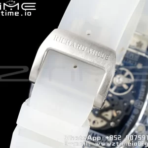 RICHARD MILLERM RM035 RM35-01 Transparent RMF Best Edition Skeleton Blue Dial on Translucent Rubber Strap Clone RMUL2 - Super Clone Watch | 1:1 Best Version
